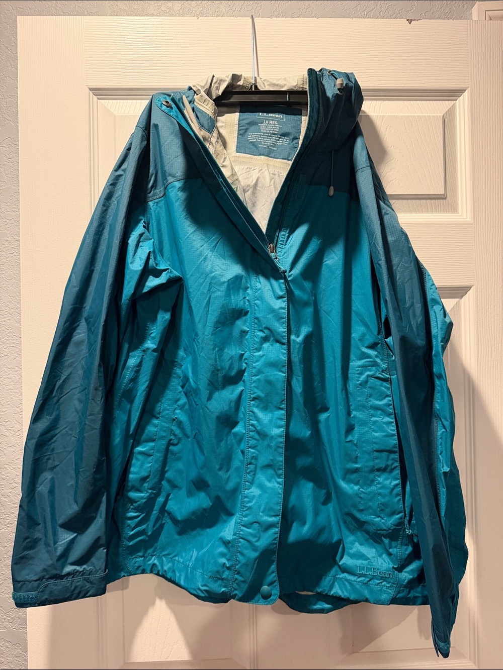 L.L. Bean Teal Hooded Ski Jacket